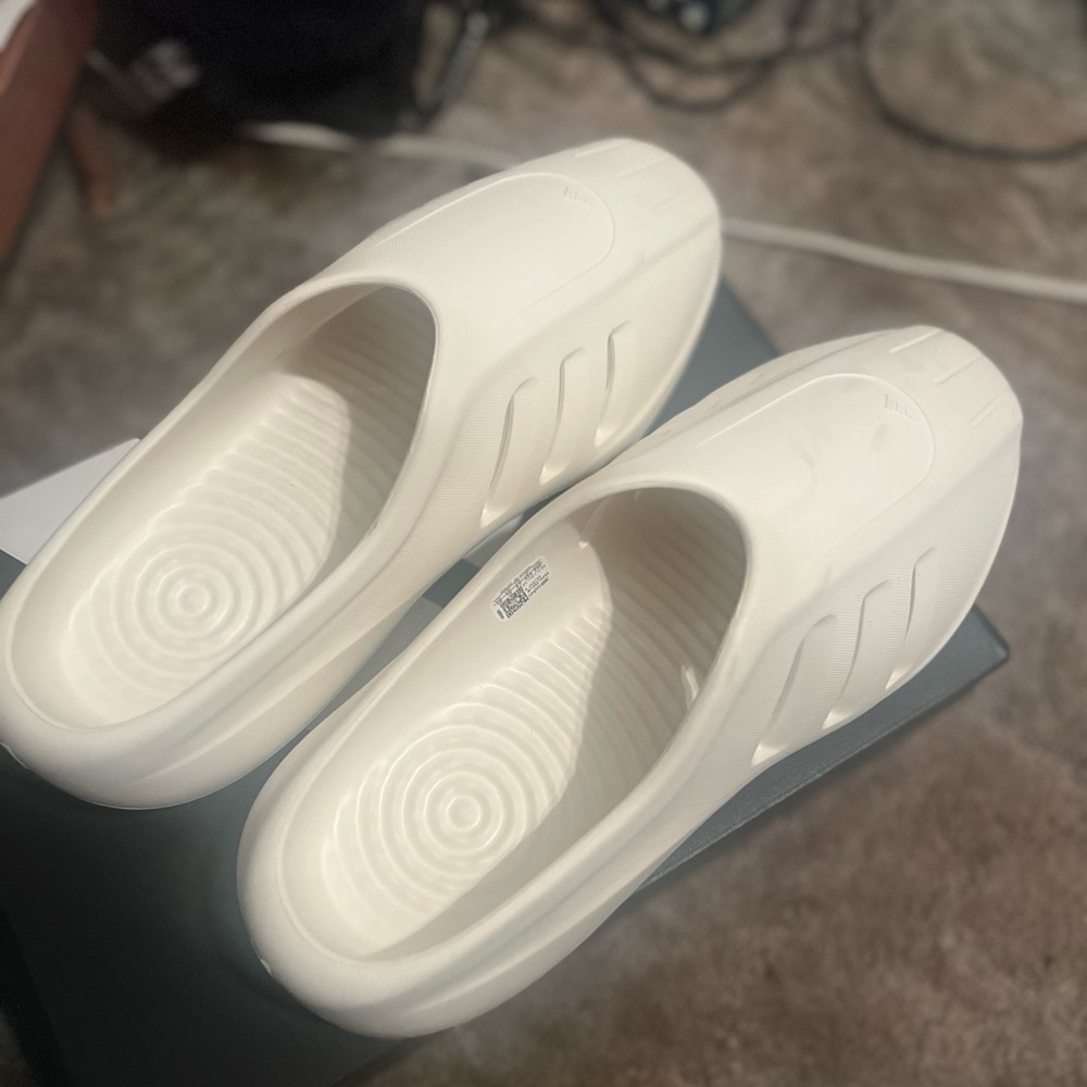 Adidas Cream Slip-On Clogs